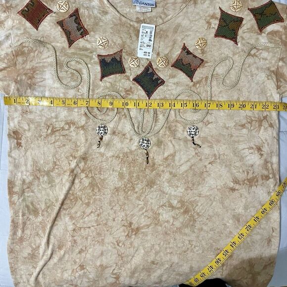 Vintage Gantos T Shirt Brown Size OS Bohemian Western Artsy NWT Deadstoc… - Picture 4 of 9